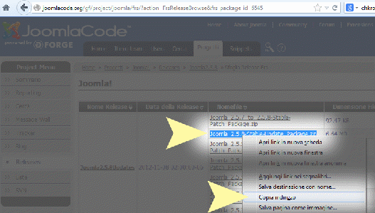 UN INTERO SITO JOOMLA SCARICA